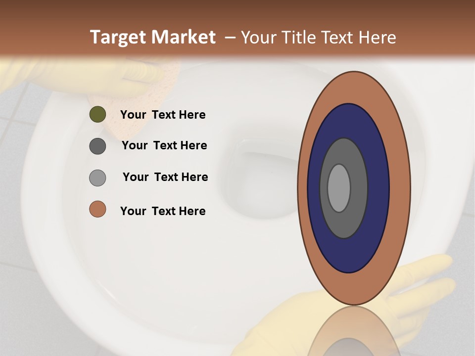 A Person Cleaning A Toilet With A Sponge PowerPoint Template