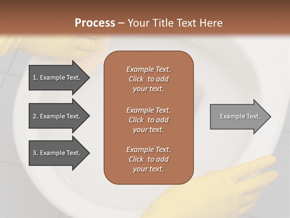 A Person Cleaning A Toilet With A Sponge PowerPoint Template
