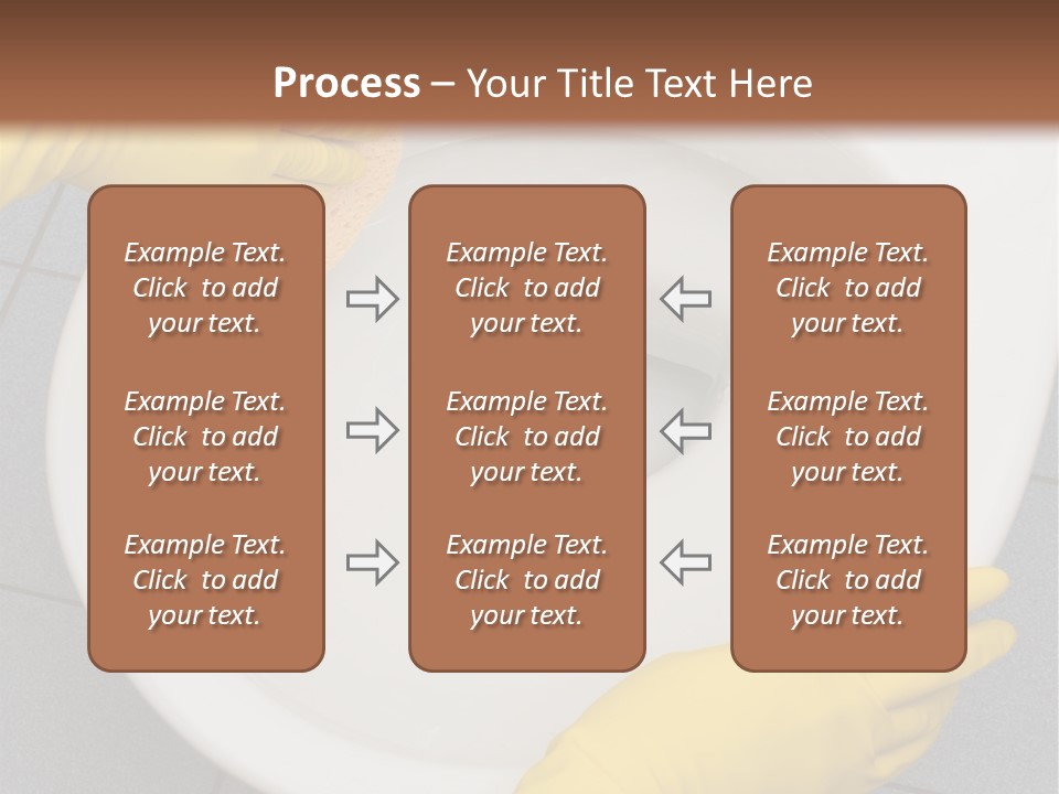 A Person Cleaning A Toilet With A Sponge PowerPoint Template
