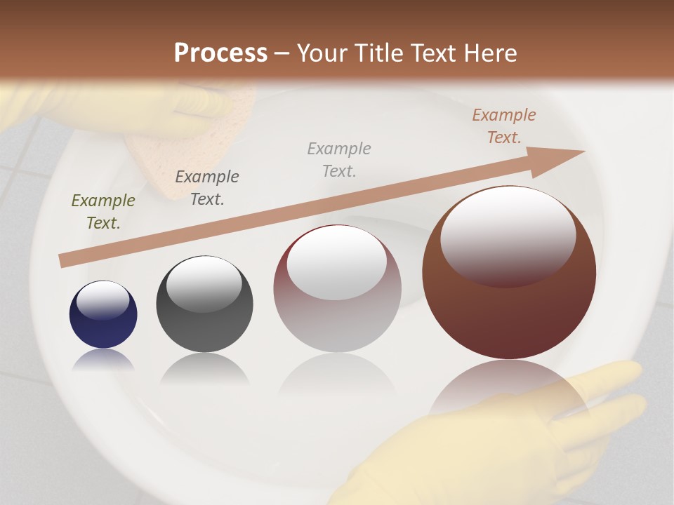 A Person Cleaning A Toilet With A Sponge PowerPoint Template