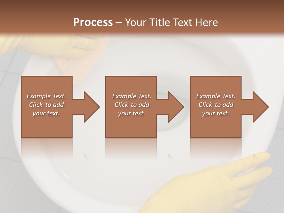 A Person Cleaning A Toilet With A Sponge PowerPoint Template