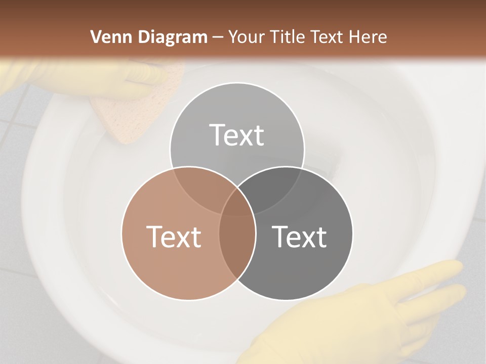 A Person Cleaning A Toilet With A Sponge PowerPoint Template