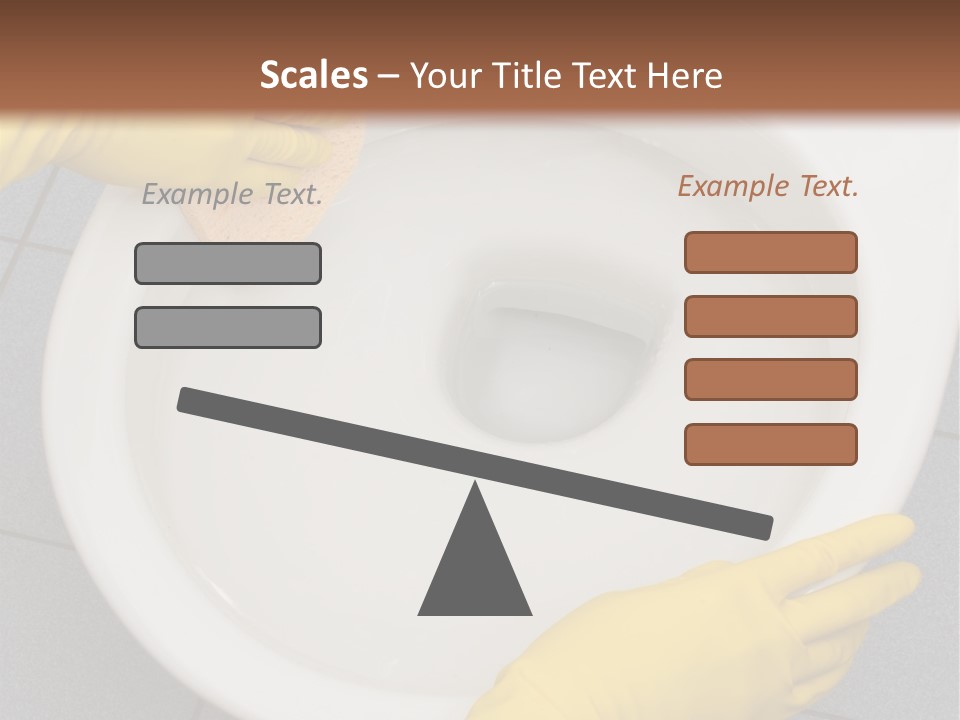A Person Cleaning A Toilet With A Sponge PowerPoint Template