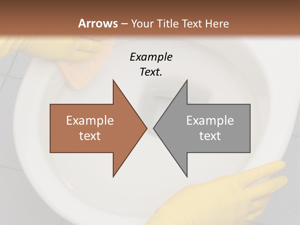 A Person Cleaning A Toilet With A Sponge PowerPoint Template
