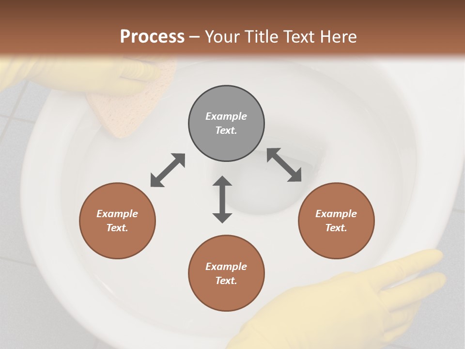 A Person Cleaning A Toilet With A Sponge PowerPoint Template