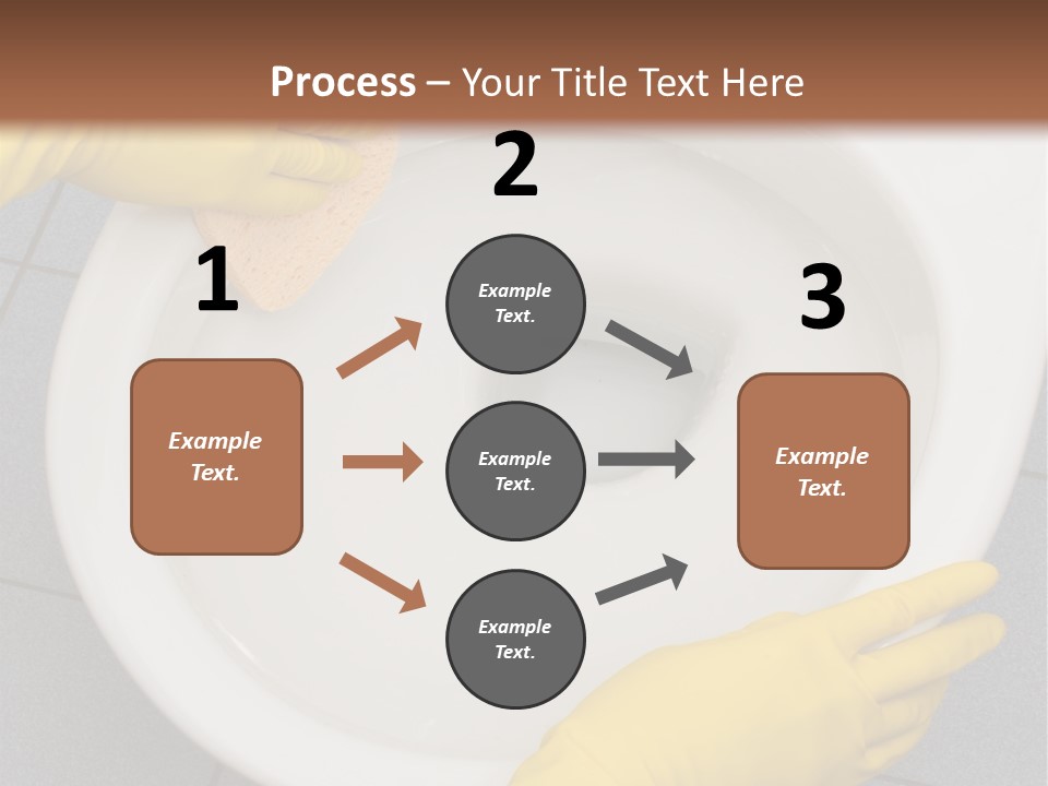 A Person Cleaning A Toilet With A Sponge PowerPoint Template