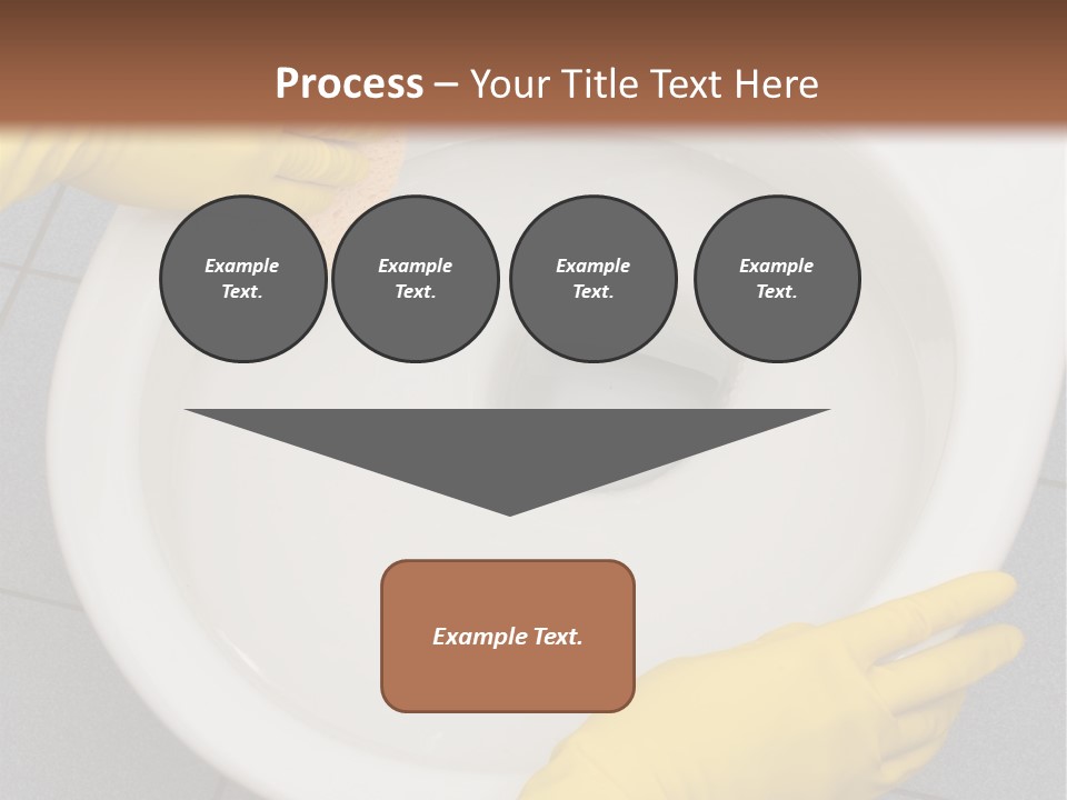 A Person Cleaning A Toilet With A Sponge PowerPoint Template