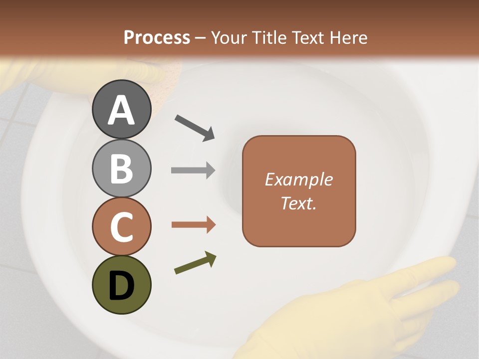 A Person Cleaning A Toilet With A Sponge PowerPoint Template