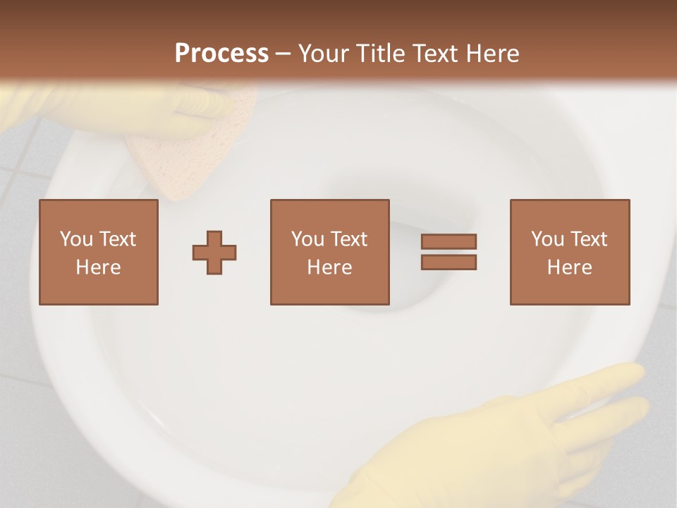A Person Cleaning A Toilet With A Sponge PowerPoint Template