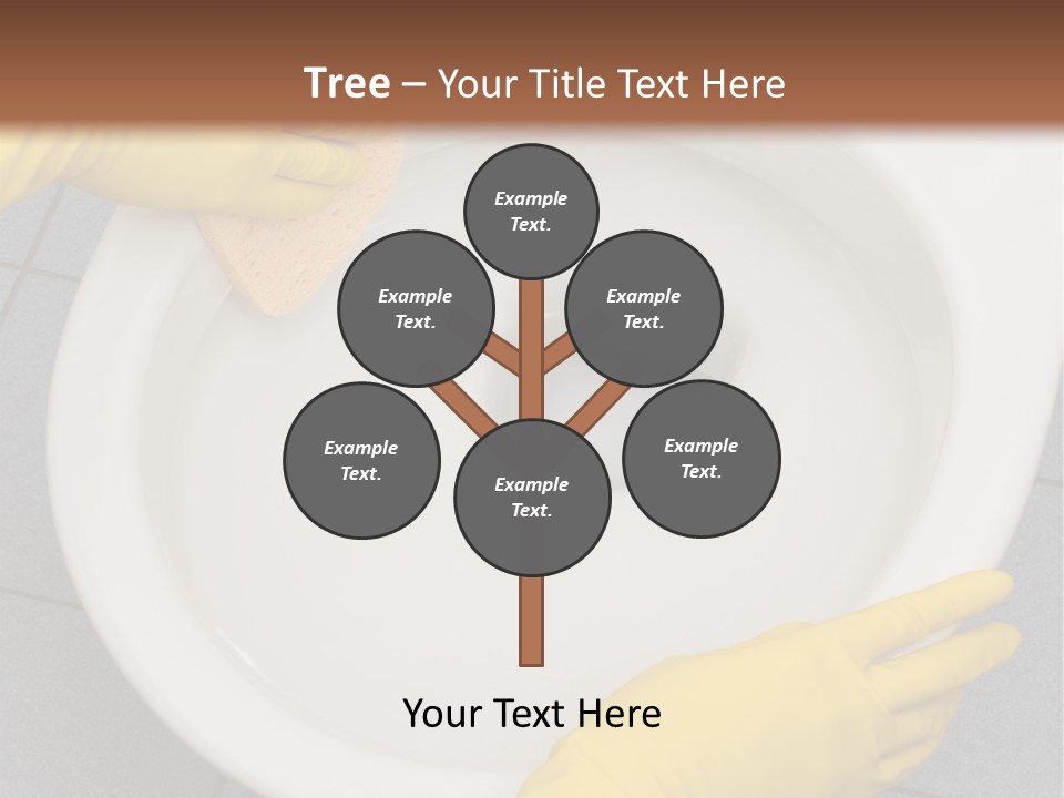 A Person Cleaning A Toilet With A Sponge PowerPoint Template
