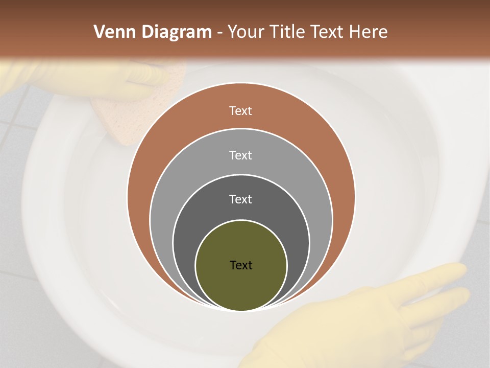 A Person Cleaning A Toilet With A Sponge PowerPoint Template
