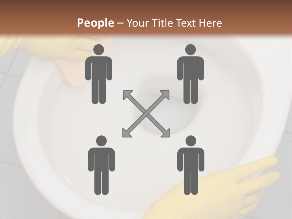 A Person Cleaning A Toilet With A Sponge PowerPoint Template