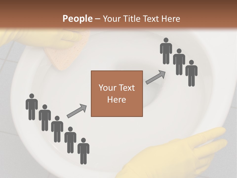 A Person Cleaning A Toilet With A Sponge PowerPoint Template
