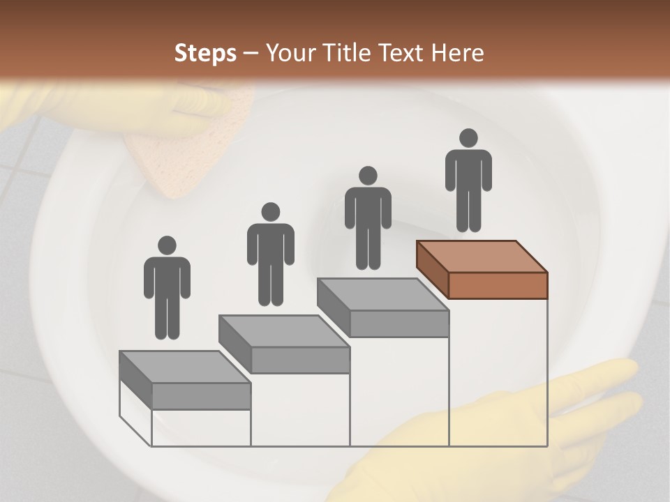 A Person Cleaning A Toilet With A Sponge PowerPoint Template