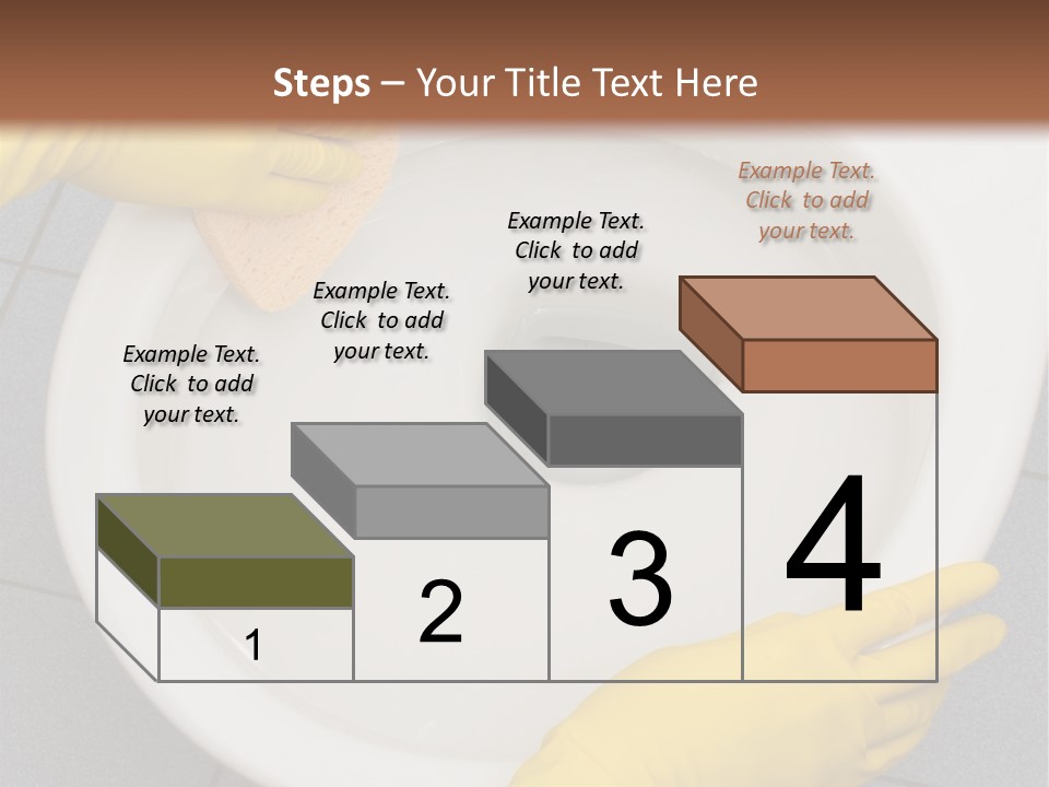 A Person Cleaning A Toilet With A Sponge PowerPoint Template