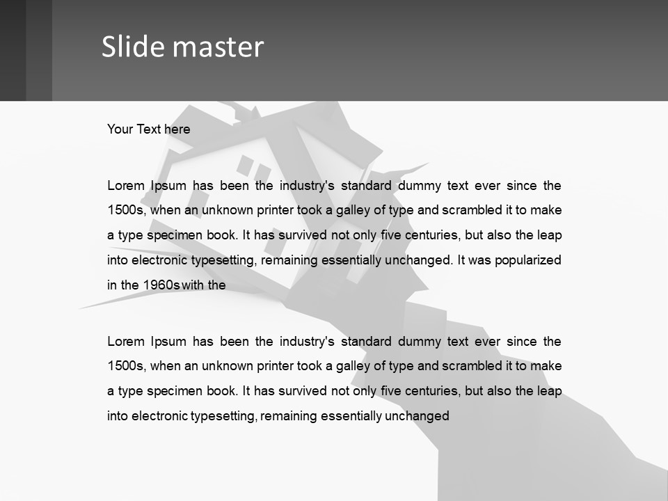 A House On Top Of A Cliff With A Crack In It PowerPoint Template