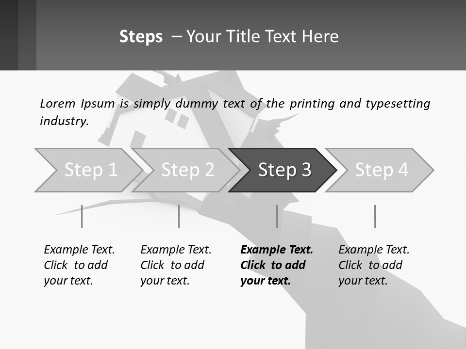 A House On Top Of A Cliff With A Crack In It PowerPoint Template