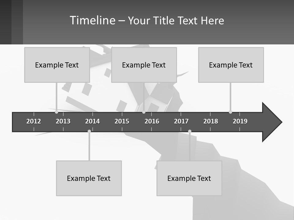 A House On Top Of A Cliff With A Crack In It PowerPoint Template