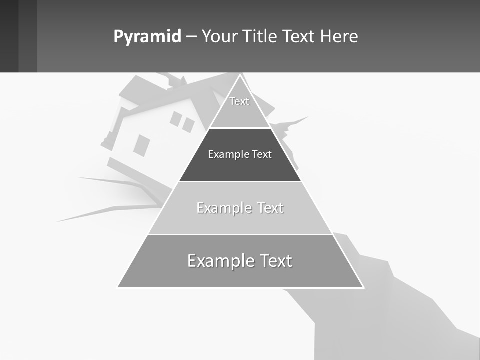 A House On Top Of A Cliff With A Crack In It PowerPoint Template