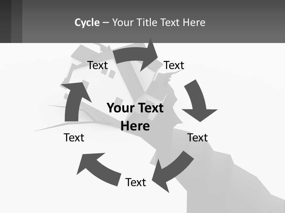 A House On Top Of A Cliff With A Crack In It PowerPoint Template