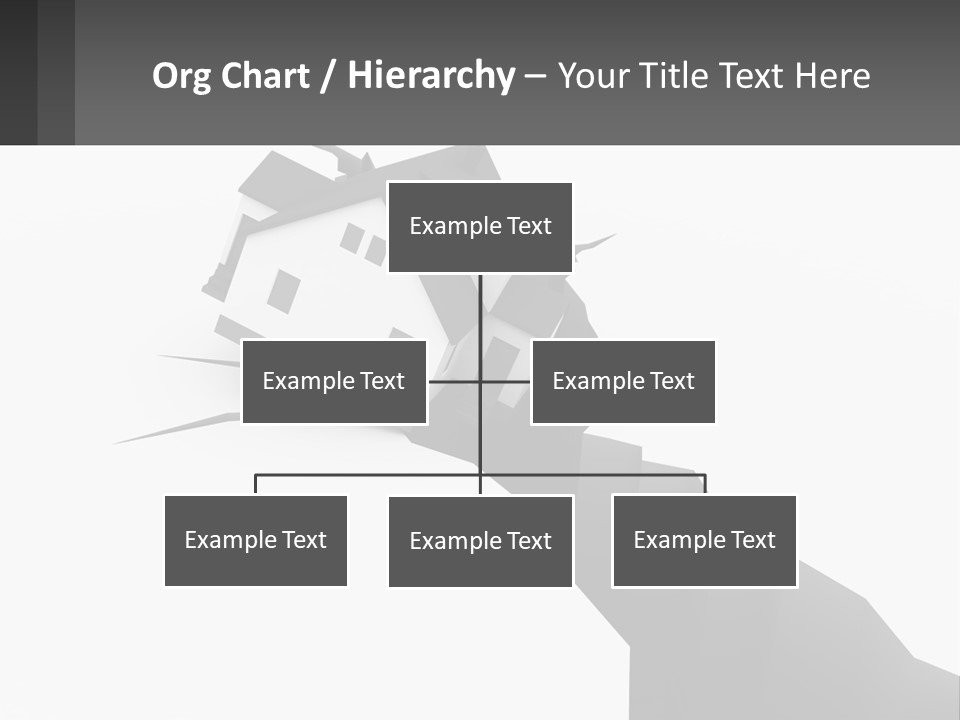 A House On Top Of A Cliff With A Crack In It PowerPoint Template