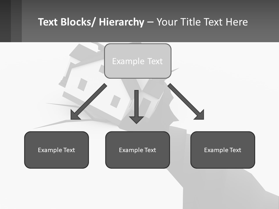 A House On Top Of A Cliff With A Crack In It PowerPoint Template