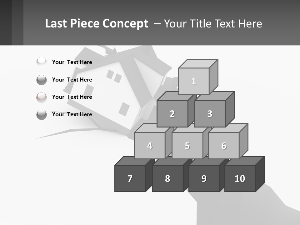 A House On Top Of A Cliff With A Crack In It PowerPoint Template
