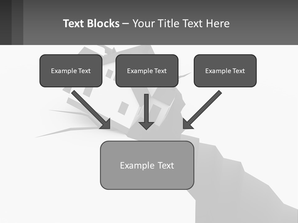 A House On Top Of A Cliff With A Crack In It PowerPoint Template