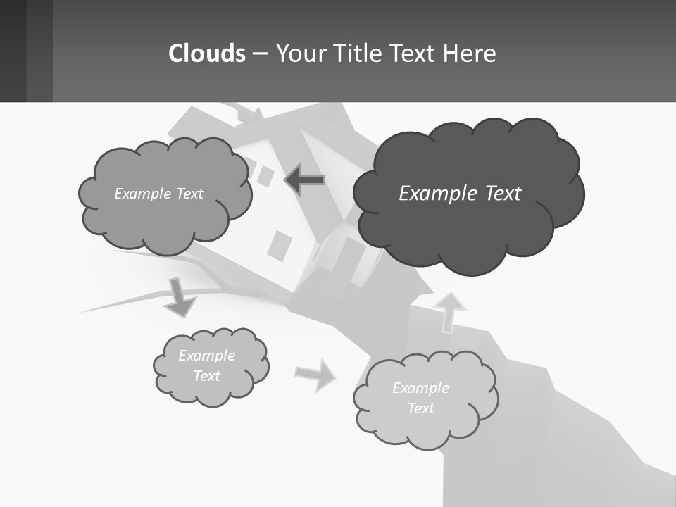A House On Top Of A Cliff With A Crack In It PowerPoint Template