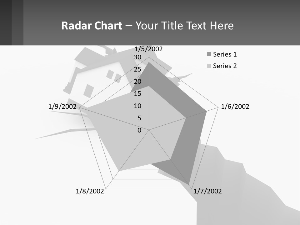 A House On Top Of A Cliff With A Crack In It PowerPoint Template