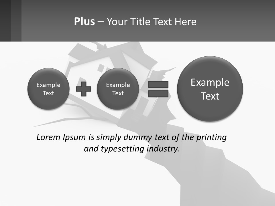 A House On Top Of A Cliff With A Crack In It PowerPoint Template