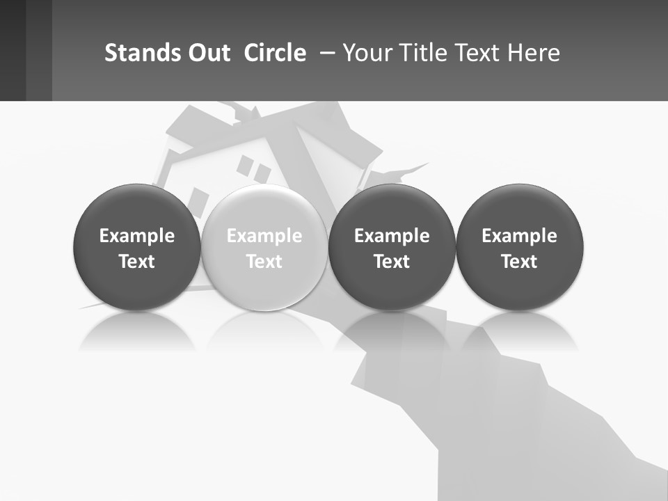 A House On Top Of A Cliff With A Crack In It PowerPoint Template