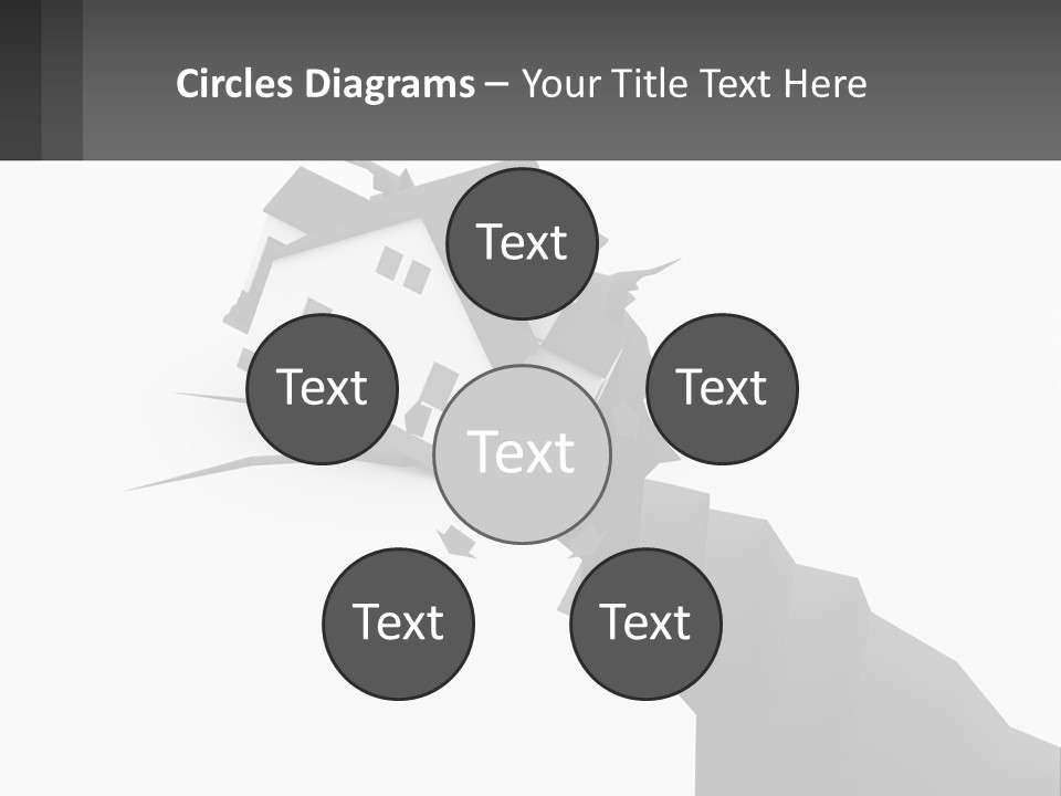 A House On Top Of A Cliff With A Crack In It PowerPoint Template