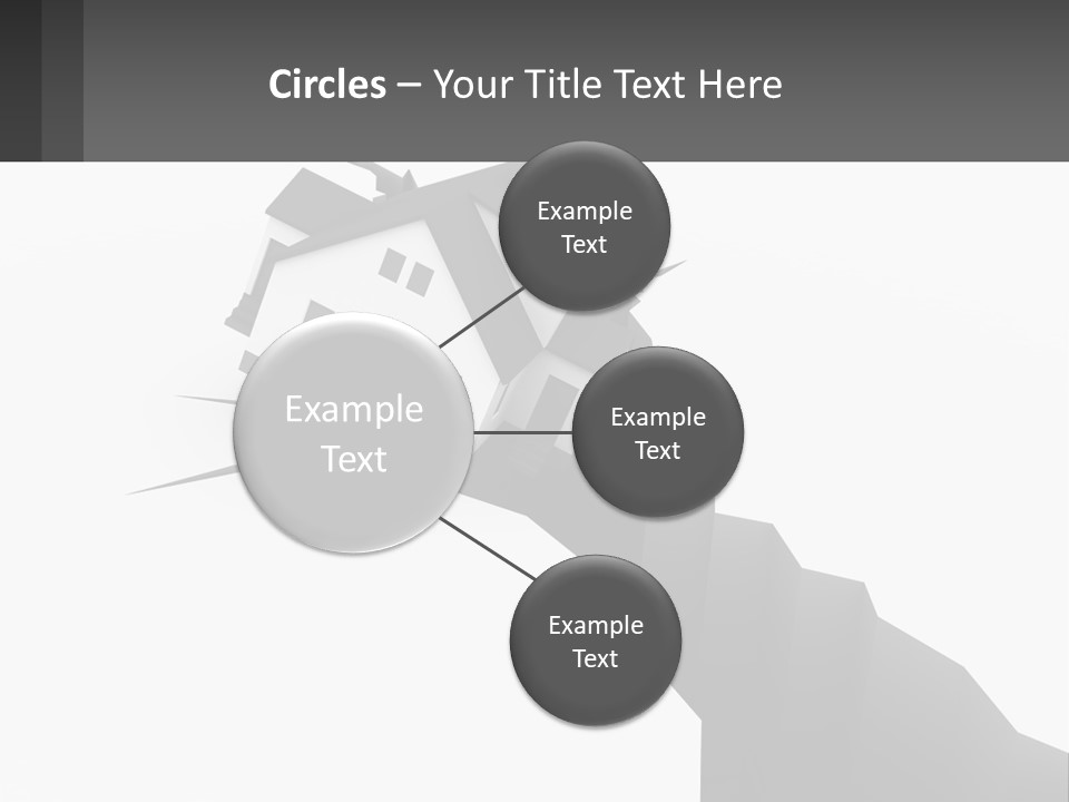 A House On Top Of A Cliff With A Crack In It PowerPoint Template