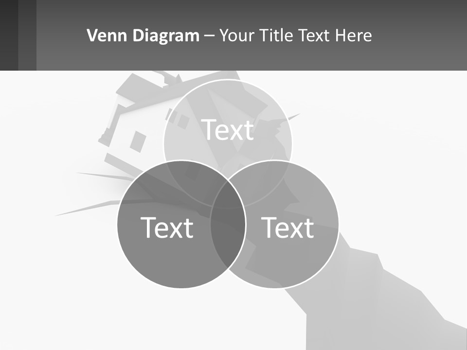 A House On Top Of A Cliff With A Crack In It PowerPoint Template