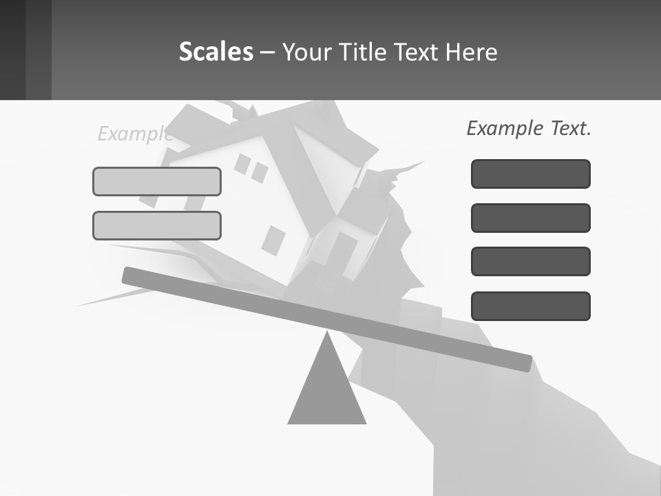 A House On Top Of A Cliff With A Crack In It PowerPoint Template