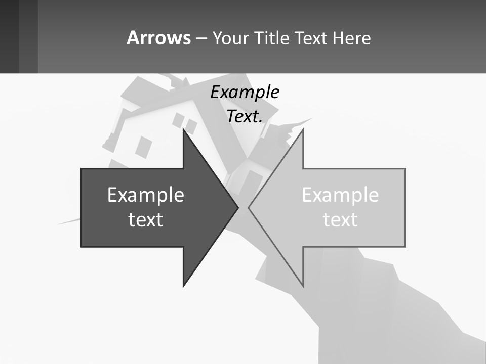 A House On Top Of A Cliff With A Crack In It PowerPoint Template