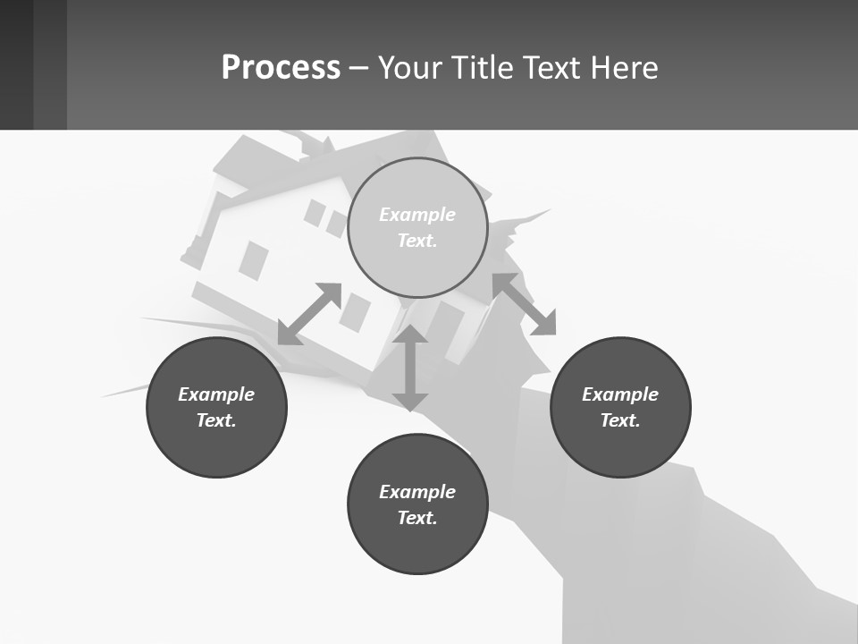 A House On Top Of A Cliff With A Crack In It PowerPoint Template