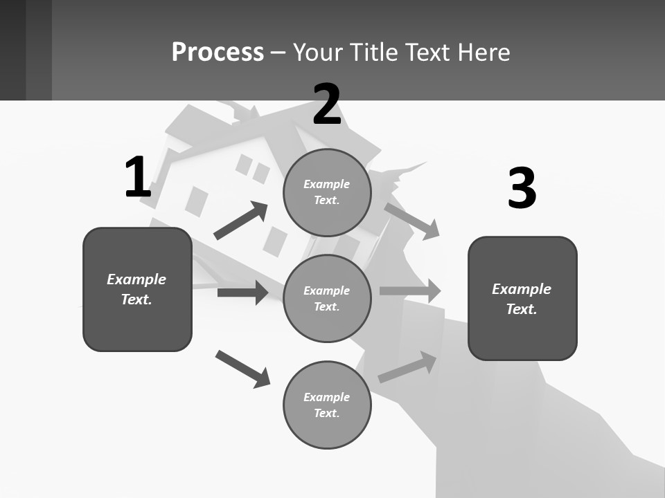 A House On Top Of A Cliff With A Crack In It PowerPoint Template