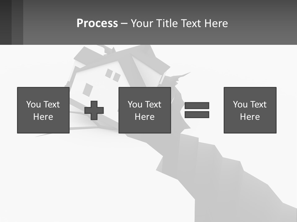 A House On Top Of A Cliff With A Crack In It PowerPoint Template