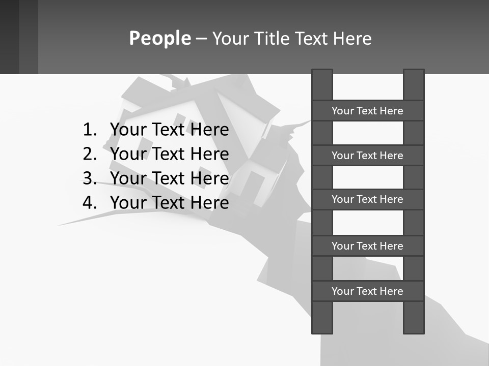 A House On Top Of A Cliff With A Crack In It PowerPoint Template