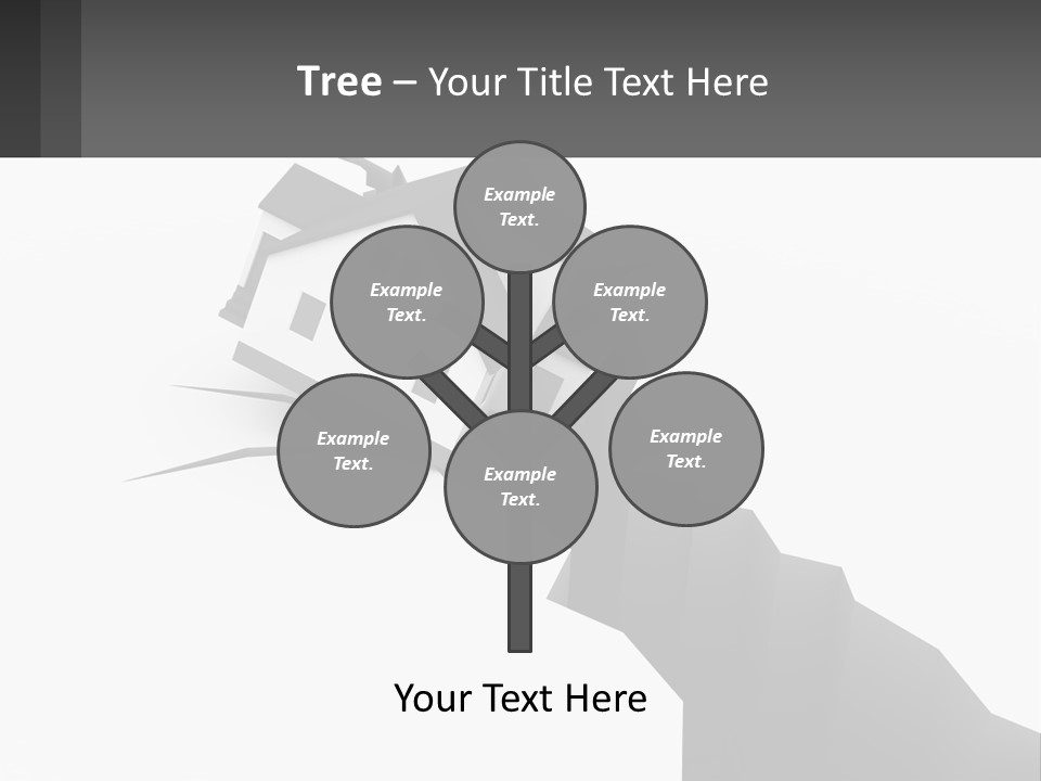 A House On Top Of A Cliff With A Crack In It PowerPoint Template