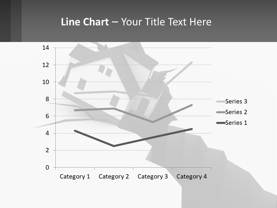 A House On Top Of A Cliff With A Crack In It PowerPoint Template