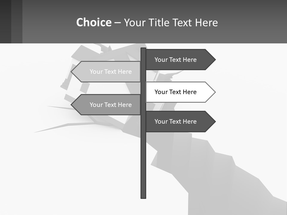 A House On Top Of A Cliff With A Crack In It PowerPoint Template