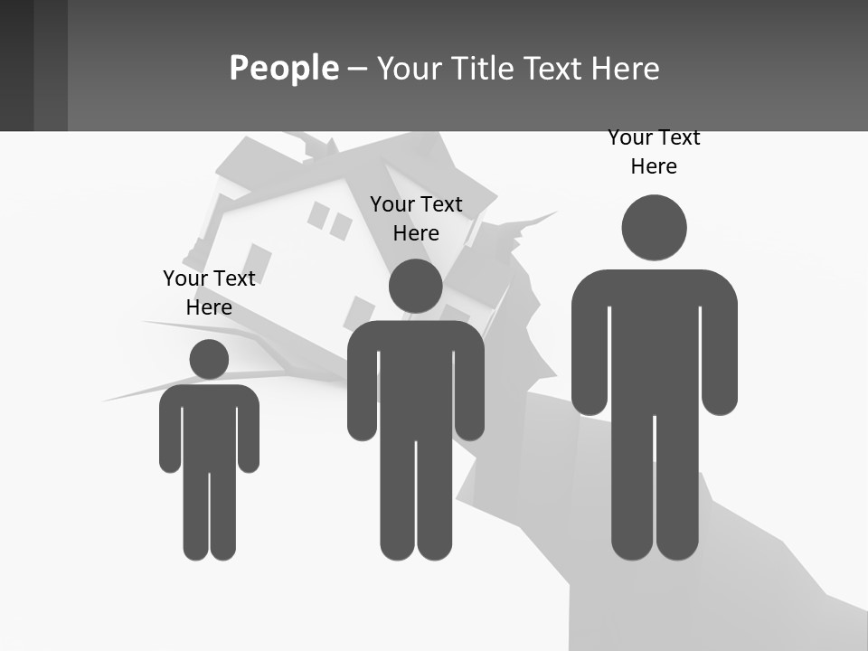 A House On Top Of A Cliff With A Crack In It PowerPoint Template