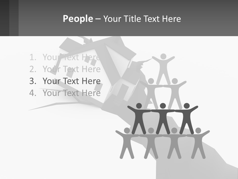 A House On Top Of A Cliff With A Crack In It PowerPoint Template