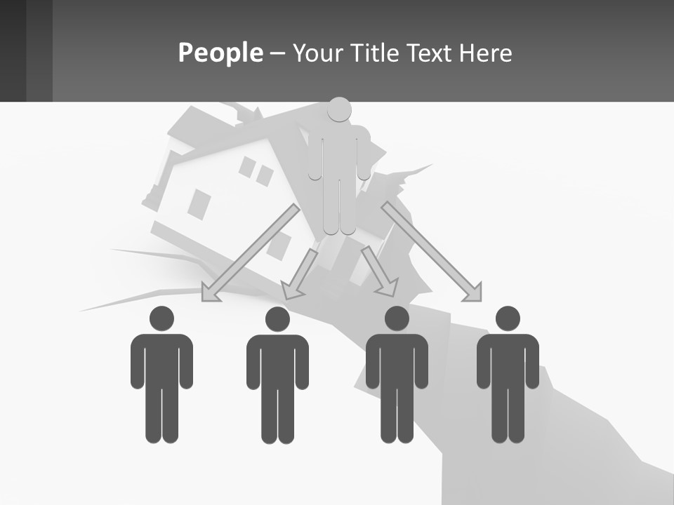 A House On Top Of A Cliff With A Crack In It PowerPoint Template