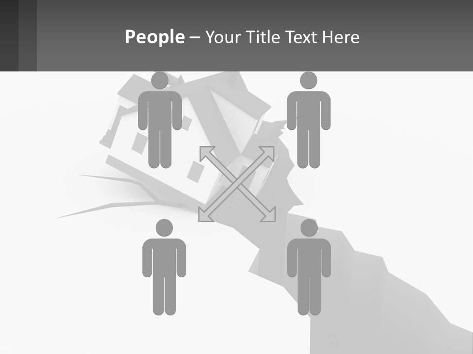 A House On Top Of A Cliff With A Crack In It PowerPoint Template