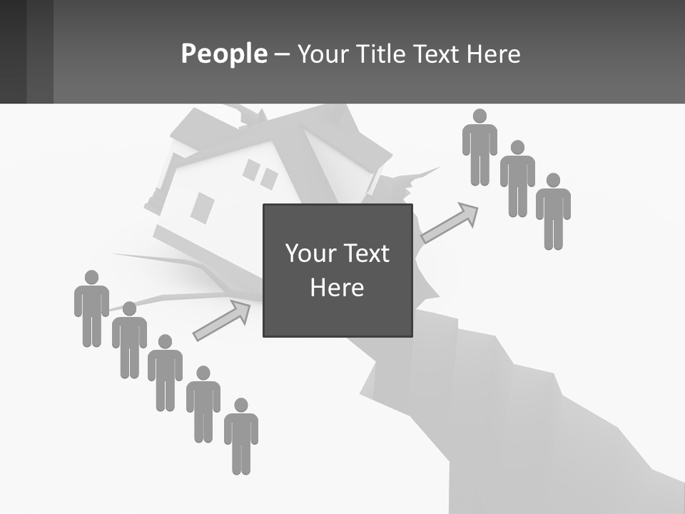 A House On Top Of A Cliff With A Crack In It PowerPoint Template