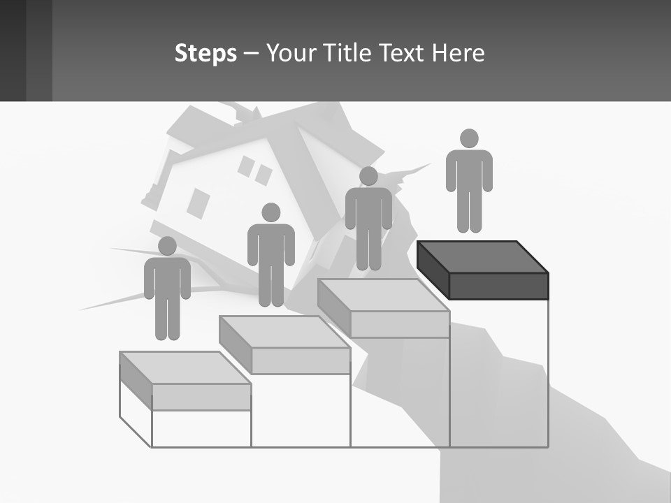 A House On Top Of A Cliff With A Crack In It PowerPoint Template